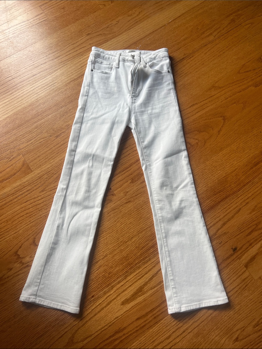 Frame Denim White Jeans The Reboot Crop 27 Stretch straight